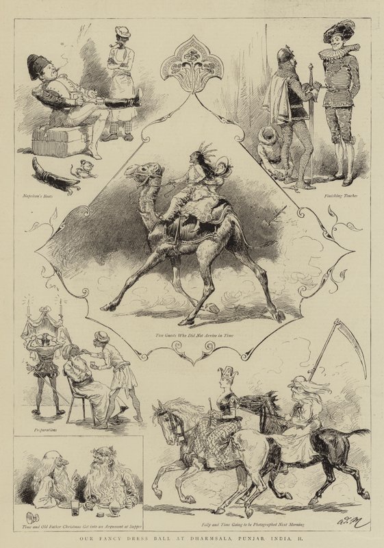 Vores udklædningsbal i Dharmsala, Punjab, Indien, II af Adrien Emmanuel Marie