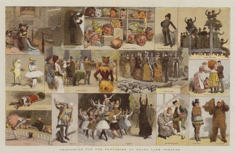 Øver til Pantomime på Drury Lane Theatre af Adrien Emmanuel Marie