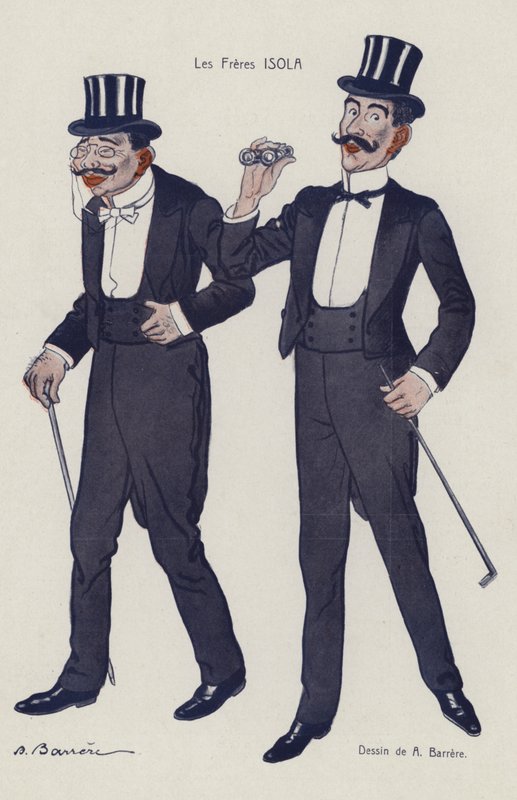 Isola-brødrene (farve litho) af Adrien Barrere