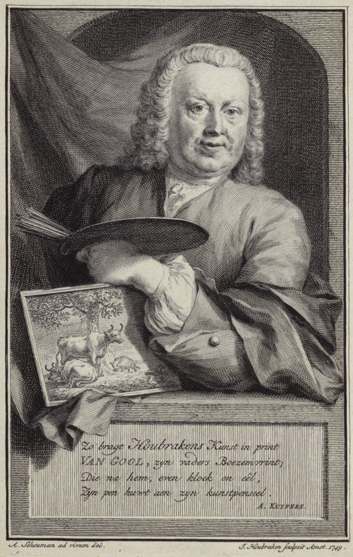Portræt af Jan van Gool af Aert Schouman