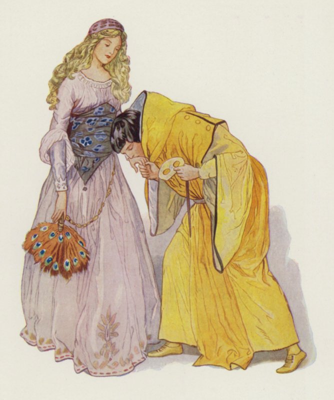 Shakespeare: Romeo og Julie (farve litho) af Albert Edward Jackson