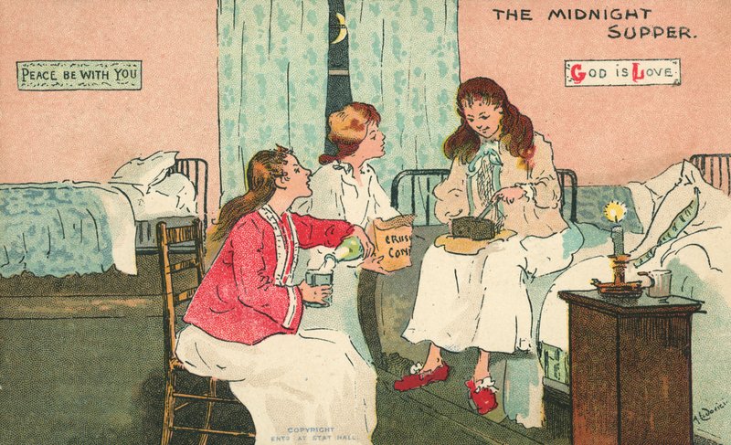 Midnatsaften (farve litho) af Albert Jnr. Ludovici