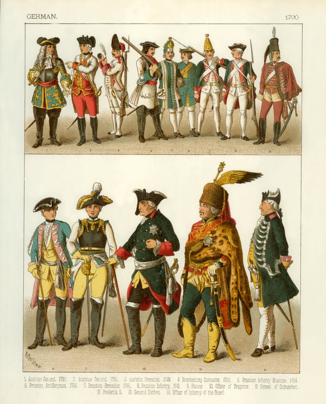 Tyske Kostumer 1700 af Albert Kretschmer