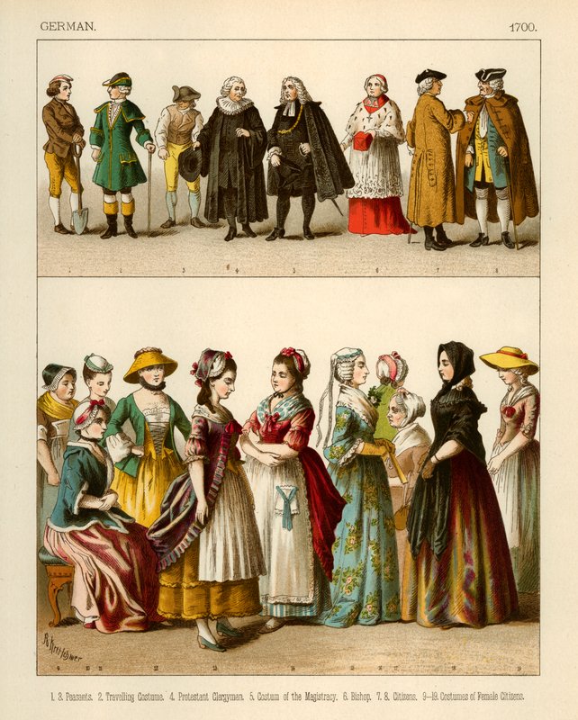 Tyske Kostumer 1700 af Albert Kretschmer