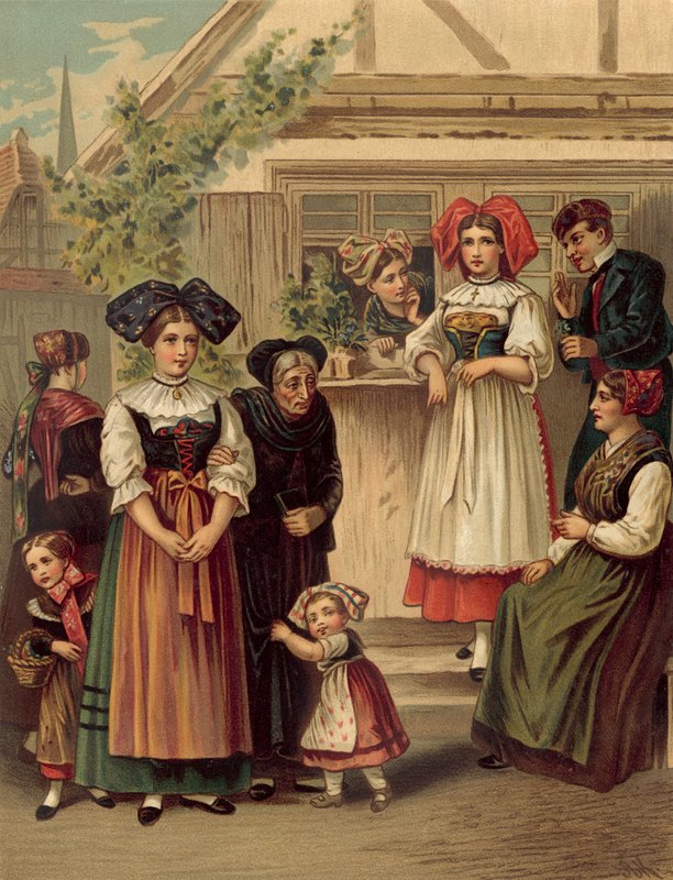 Tysk kostume, Alsace omkring Strasbourg af Albert Kretschmer