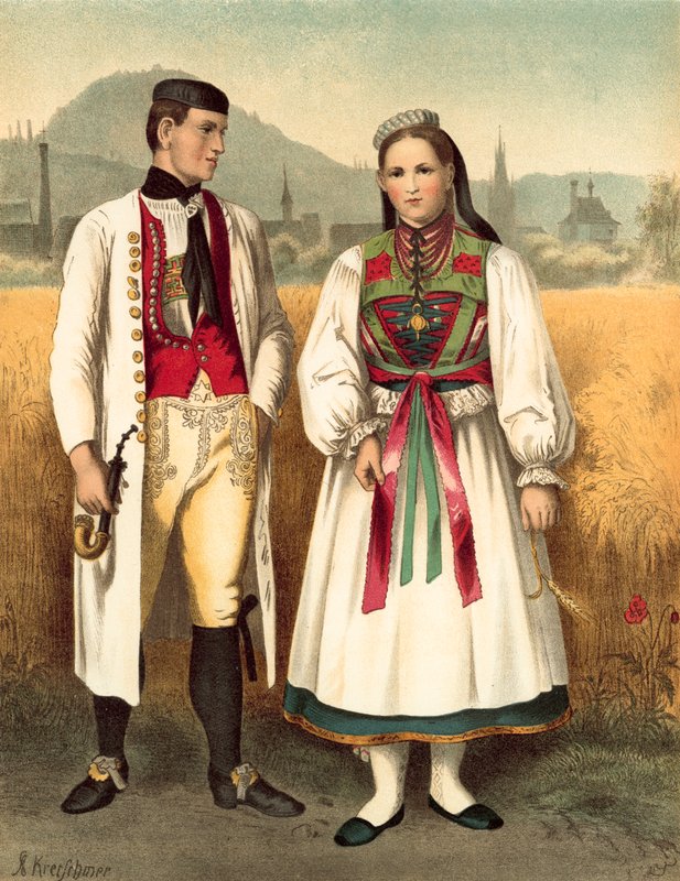 Tysk kostume, Wurtemberg Betzingen af Albert Kretschmer
