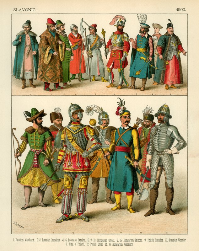 Slavisk kostume 1500 af Albert Kretschmer