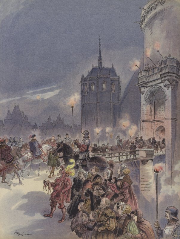 Modtagelse af Karl V i Amboise af Albert Robida