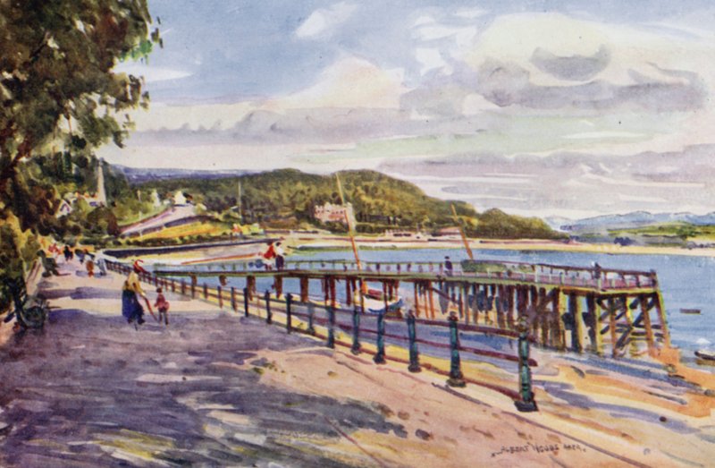 Grange-over-Sands (farve litho) af Albert Woods