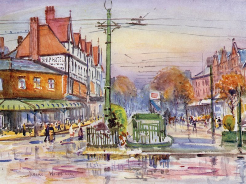 Lytham (farve litho) af Albert Woods