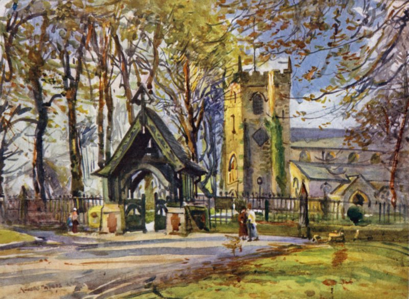 Penwortham (farve litho) af Albert Woods