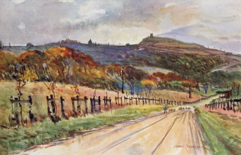 Rivington, nær Bolton (farve litho) af Albert Woods