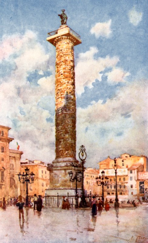 Søjle af Marcus Aurelius, Piazza Colonna af Alberto Pisa