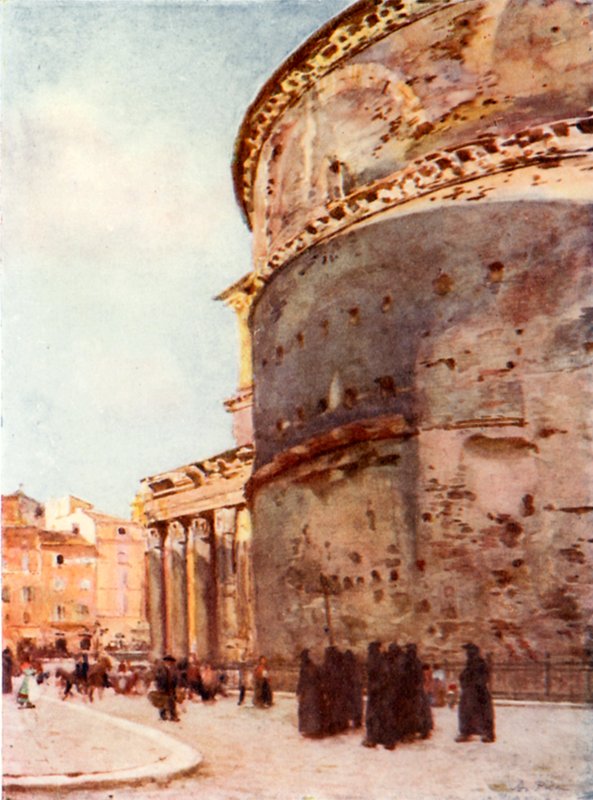 Pantheon, en flankeudsigt af Alberto Pisa