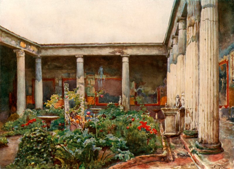 Peristyle af Vettii-huset af Alberto Pisa