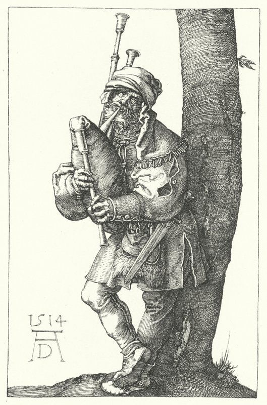 Sækkepibe af Albrecht (after) Durer or Duerer