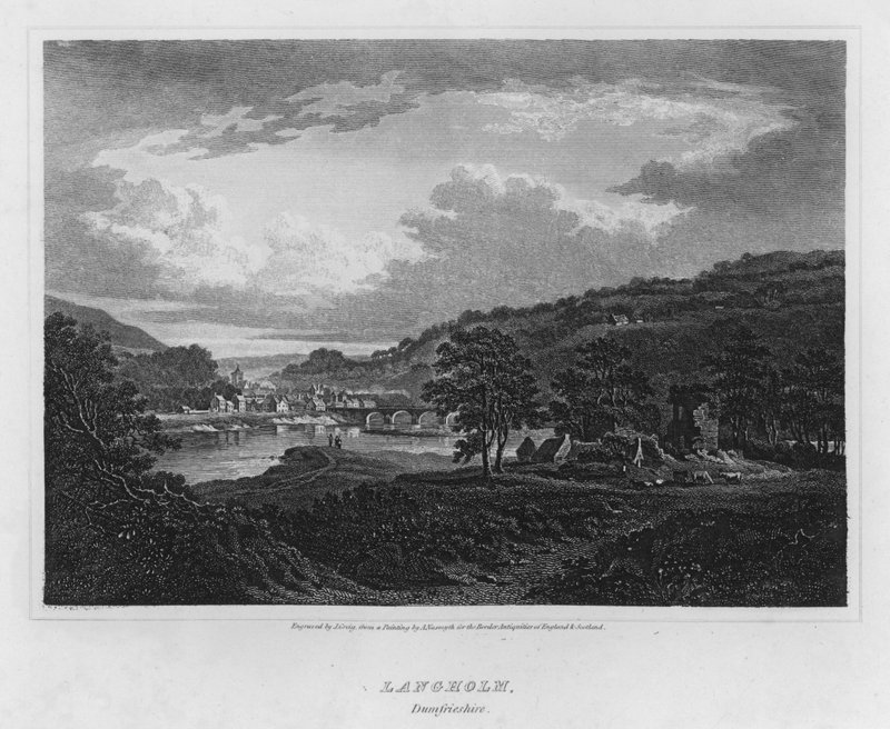 Langholm, Dumfrieshire (gravering) af Alexander (after) Nasmyth