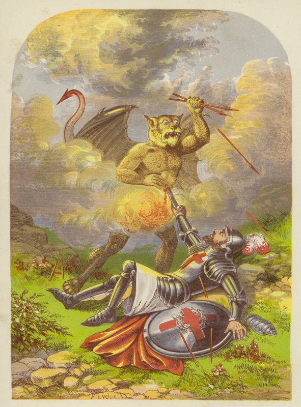 Kristne kæmper med Apollyon af Alexander Francis Lydon