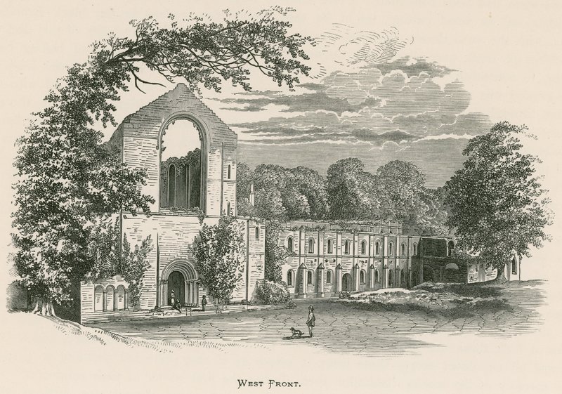 Fountains Abbey, West Front af Alexander Francis Lydon
