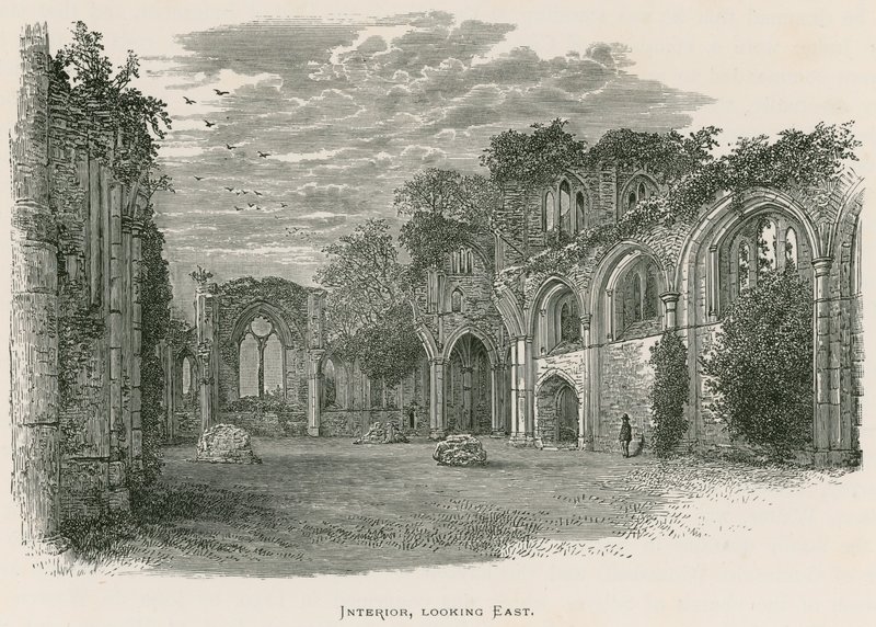 Netley Abbey, interiør, kigger mod øst af Alexander Francis Lydon