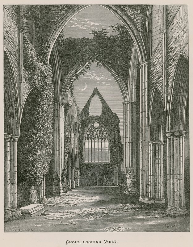 Tintern Abbey, kor, ser mod vest af Alexander Francis Lydon