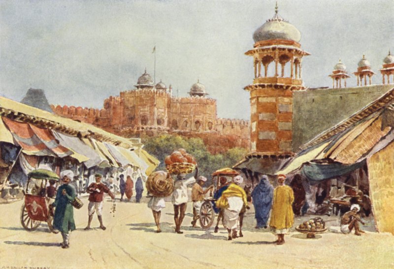 Bazaren, Agra af Alexander Henry Hallam Murray