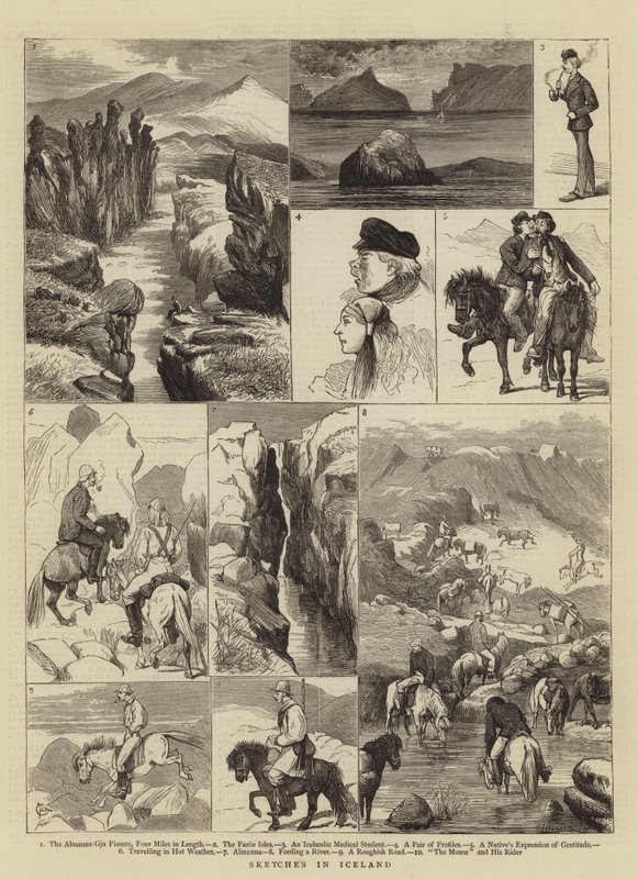 Skitser på Island af Alfred Chantrey Corbould