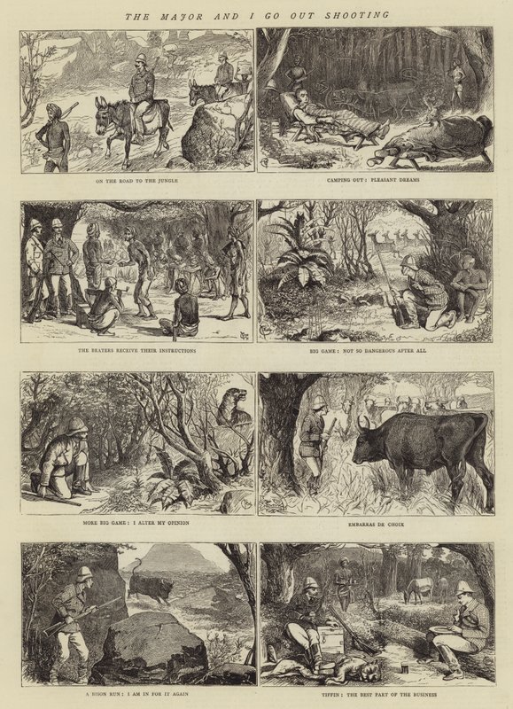 Majoren og jeg går ud og skyder af Alfred Chantrey Corbould