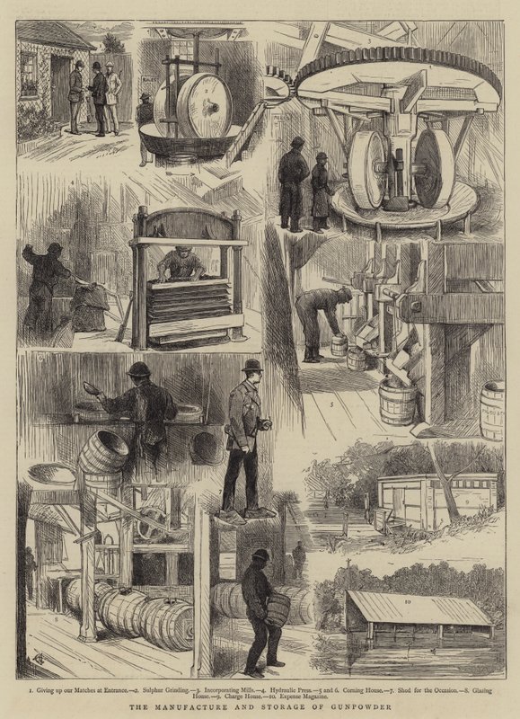 Fremstilling og opbevaring af krudt af Alfred Chantrey Corbould