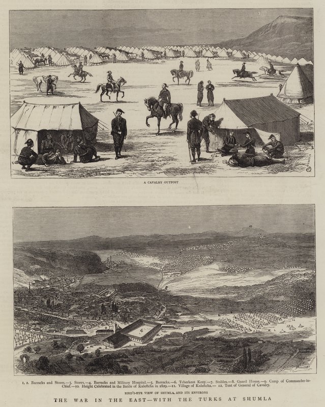 Krigen i Østen med tyrkerne i Shimla af Alfred Chantrey Corbould