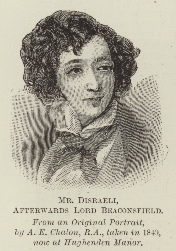 Hr. Disraeli, senere Lord Beaconsfield af Alfred Edward Chalon