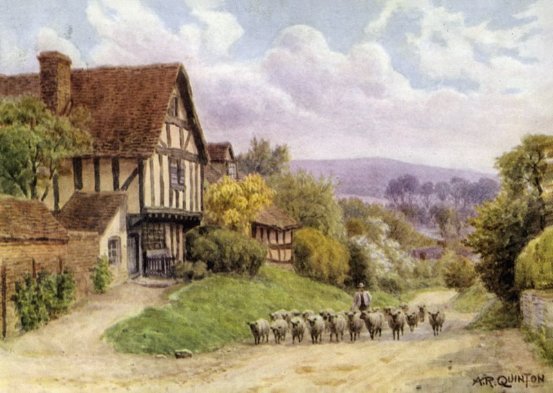 Cropthorne, nær Evesham, Worcester af Alfred Robert Quinton