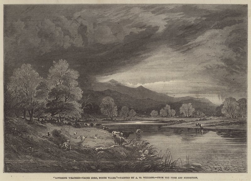 Lowing Weather, Cader Idris, North Wales af Alfred Walter Williams