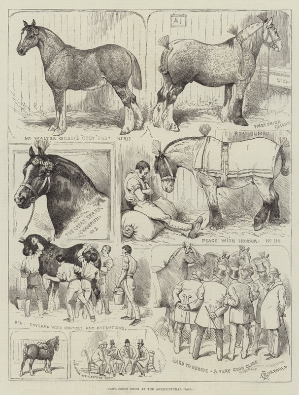 Vogn-hesteskue ved Landbrugshallen af Alfred Courbould