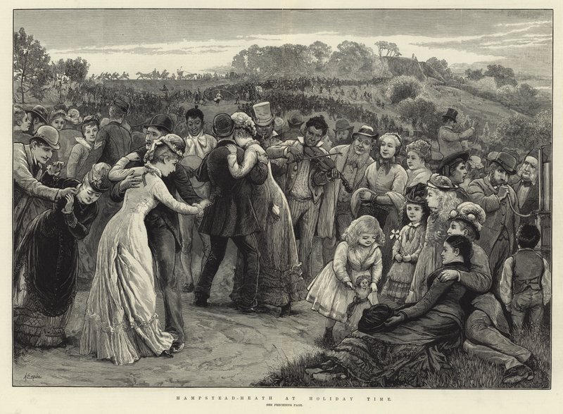 Hampstead Heath i ferietid af Alfred Edward Emslie