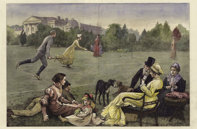 Plænetennis af Alfred Edward Emslie