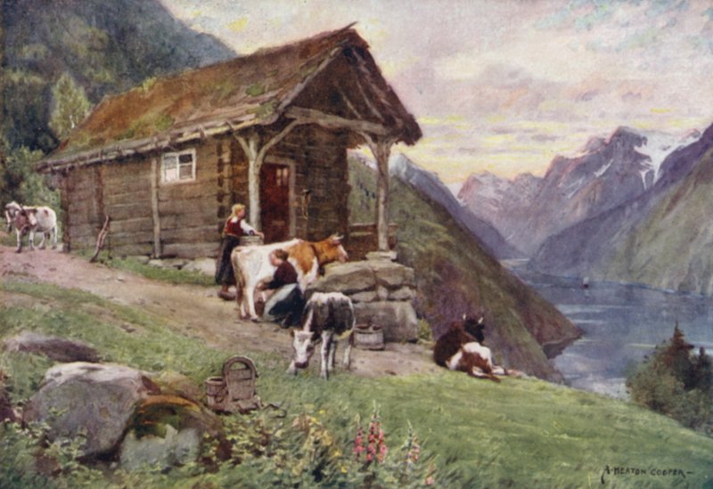 En norsk fjord af Alfred Heaton Cooper