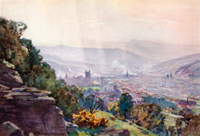 Bath, fra Hampton Rocks (farve litho) af Alfred Heaton Cooper