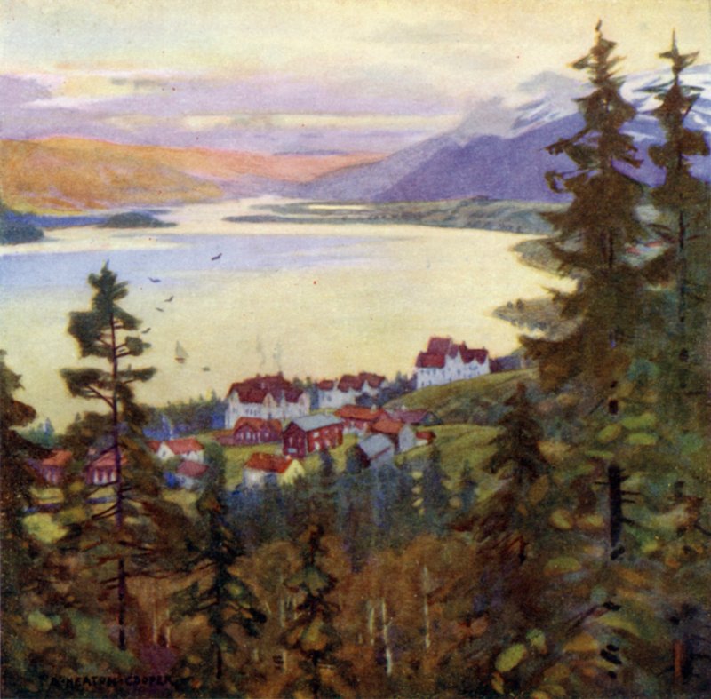 Søen og landsbyen Are af Alfred Heaton Cooper
