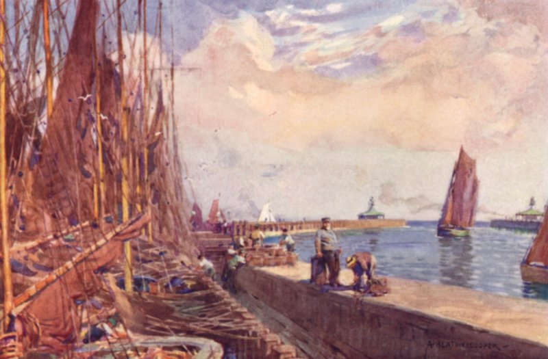 Lowestoft Havn, Suffolk af Alfred Heaton Cooper