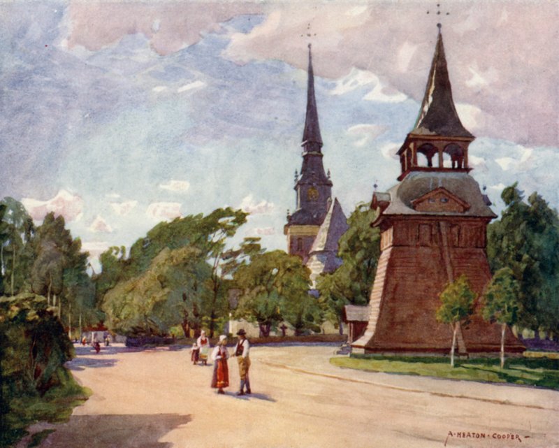 Mora Kirke af Alfred Heaton Cooper