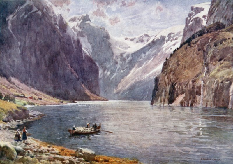 Naero Fjord af Alfred Heaton Cooper