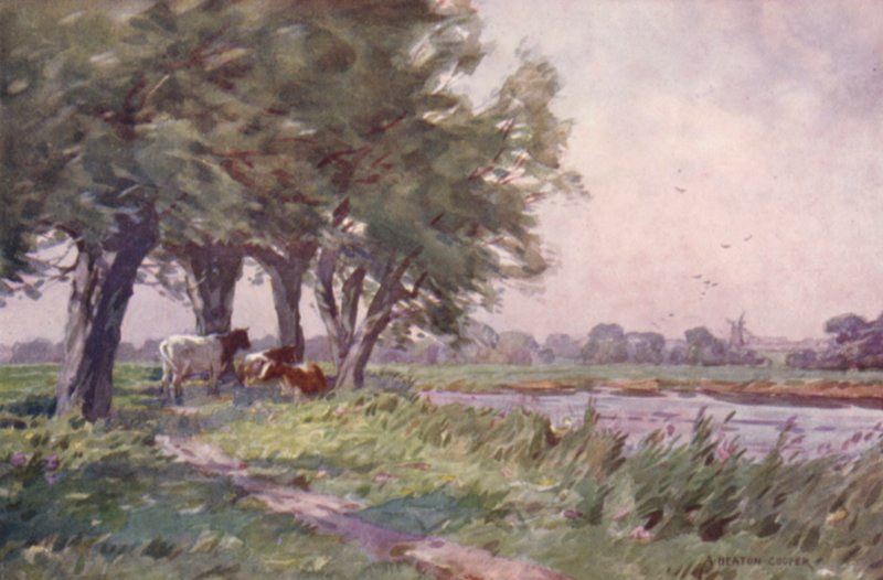 Middag på Stour, Suffolk af Alfred Heaton Cooper