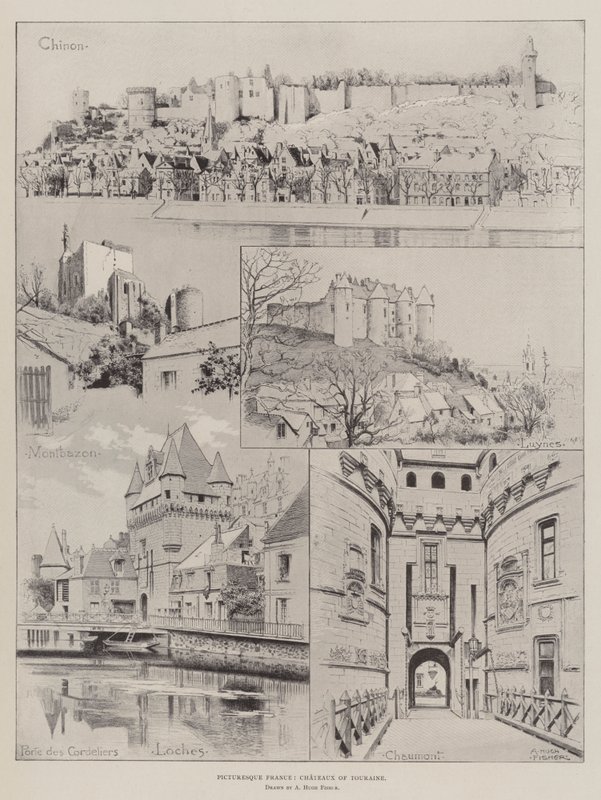 Malerisk Frankrig, Chateaux of Touraine af Alfred Hugh Fisher