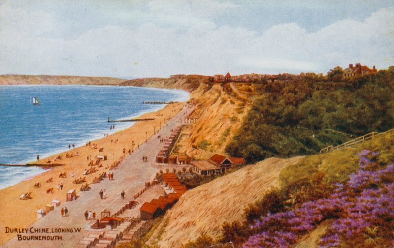 Durley Chine, med udsigt mod vest, Bournemouth af Alfred Robert Quinton