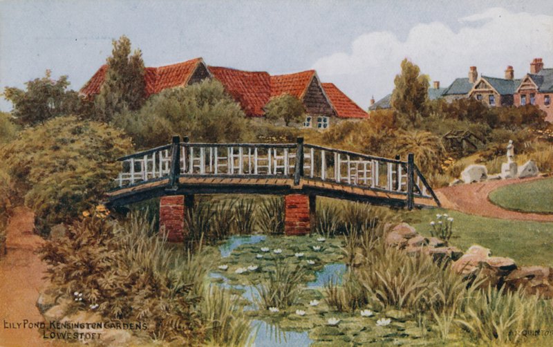 Eily Pond, Kensington Gardens; Lowestoft af Alfred Robert Quinton