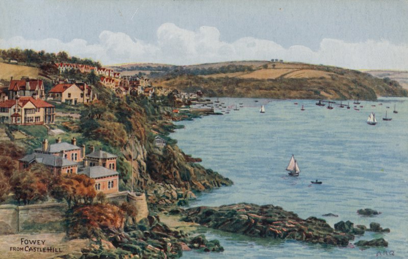 Fowey, fra Castle Hill af Alfred Robert Quinton