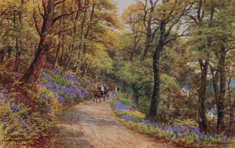 Hobby Drive, Clovelly (farve litho) af Alfred Robert Quinton