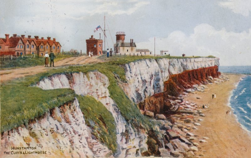 Hunstanton, Klipperne og fyrtårnet af Alfred Robert Quinton