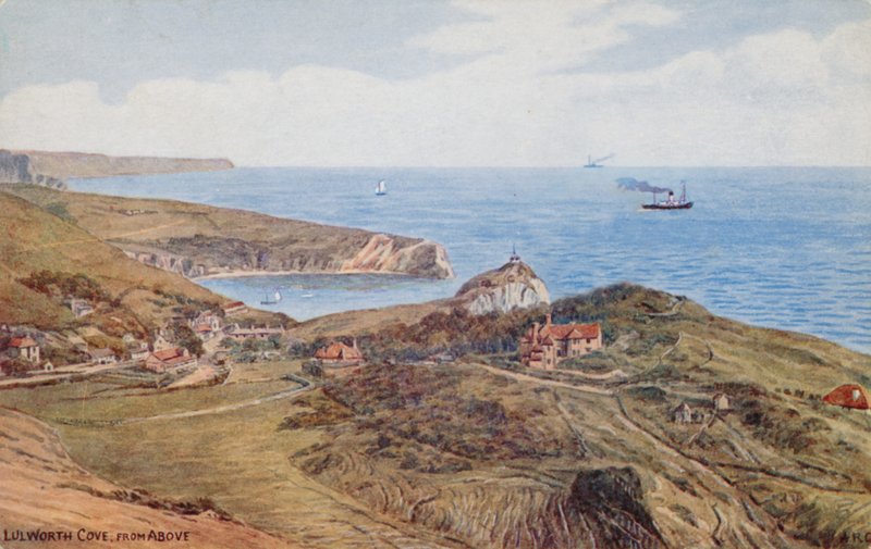 Lulworth Cove fra oven af Alfred Robert Quinton